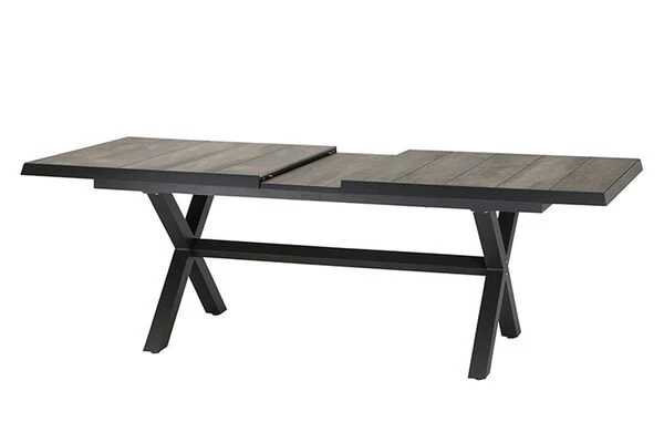 SIENA GARDEN Sincro/Solea Dining Set, Anthrazit/blau/grau, Alu/Gardino®-Geflecht/Keramik, 200-260x103cm, Inkl. 4 Diningsessel, Stufenlos Verstellbar 16 SIENA GARDEN Sincro/Solea Dining Set, Anthrazit/blau/grau, Alu/Gardino®-Geflecht/Keramik, 200-260x103cm, Inkl. 4 Diningsessel, Stufenlos Verstellbar – Bild 14