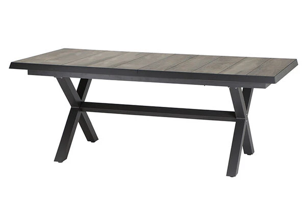 SIENA GARDEN Sincro/Solea Dining Set, Anthrazit/blau/grau, Alu/Gardino®-Geflecht/Keramik, 200-260x103cm, Inkl. 4 Diningsessel, Stufenlos Verstellbar 5 SIENA GARDEN Sincro/Solea Dining Set, Anthrazit/blau/grau, Alu/Gardino®-Geflecht/Keramik, 200-260x103cm, Inkl. 4 Diningsessel, Stufenlos Verstellbar – Bild 3