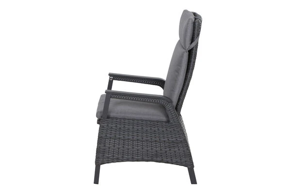 SIENA GARDEN Sincro/Solea Dining Set, Anthrazit/blau/grau, Alu/Gardino®-Geflecht/Keramik, 200-260x103cm, Inkl. 4 Diningsessel, Stufenlos Verstellbar 6 SIENA GARDEN Sincro/Solea Dining Set, Anthrazit/blau/grau, Alu/Gardino®-Geflecht/Keramik, 200-260x103cm, Inkl. 4 Diningsessel, Stufenlos Verstellbar – Bild 4