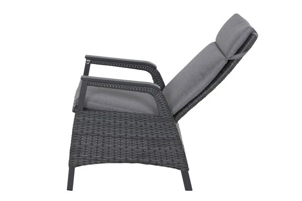 SIENA GARDEN Sincro/Solea Dining Set, Anthrazit/blau/grau, Alu/Gardino®-Geflecht/Keramik, 200-260x103cm, Inkl. 4 Diningsessel, Stufenlos Verstellbar 9 SIENA GARDEN Sincro/Solea Dining Set, Anthrazit/blau/grau, Alu/Gardino®-Geflecht/Keramik, 200-260x103cm, Inkl. 4 Diningsessel, Stufenlos Verstellbar – Bild 7