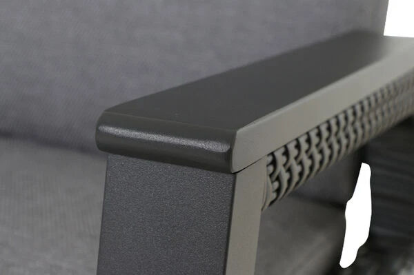 SIENA GARDEN Sincro/Solea Dining Set, Anthrazit/blau/grau, Alu/Gardino®-Geflecht/Keramik, 200-260x103cm, Inkl. 4 Diningsessel, Stufenlos Verstellbar 11 SIENA GARDEN Sincro/Solea Dining Set, Anthrazit/blau/grau, Alu/Gardino®-Geflecht/Keramik, 200-260x103cm, Inkl. 4 Diningsessel, Stufenlos Verstellbar – Bild 9