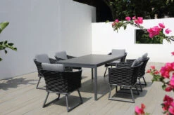 OUTFLEXX Esstischgarnitur, Anthrazit, Aluminium, Tisch 180/270x100 Cm, 6 Sessel 9 OUTFLEXX Esstischgarnitur, Anthrazit, Aluminium, Tisch 180/270x100 Cm, 6 Sessel -Gartenmoebel Verkaufs-Shop 23902 2.JPG