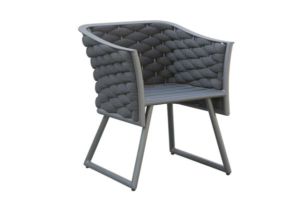 OUTFLEXX Esstischgarnitur, Anthrazit, Aluminium, Tisch 180/270x100 Cm, 6 Sessel 8 OUTFLEXX Esstischgarnitur, Anthrazit, Aluminium, Tisch 180/270x100 Cm, 6 Sessel – Bild 6