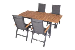 VILLANA Esstischgarnitur, Anthrazit/grau, Alu/ FSC-Akazienholz, Ausziehtisch 150/200 Cm, 4 Multipositionssessel 30 VILLANA Esstischgarnitur, Anthrazit/grau, Alu/ FSC-Akazienholz, Ausziehtisch 150/200 Cm, 4 Multipositionssessel -Gartenmoebel Verkaufs-Shop 23912 15.jpg