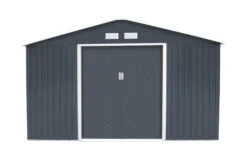 OUTTECH Gerätehaus, Anthrazit, Stahl, 340 X 382 X 210 Cm, Schiebetüren, Inkl. Lüftungsgitter -Gartenmoebel Verkaufs-Shop 24394 3.jpg