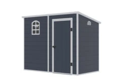 OUTTECH Gerätehaus, Anthrazit, Polypropylen, 247 X 143 X 194 Cm, Inkl. Fenster Und Lüftungsgitter -Gartenmoebel Verkaufs-Shop 24402 3.jpg