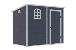 OUTTECH Gerätehaus, Anthrazit, Polypropylen, 247 X 143 X 194 Cm, Inkl. Fenster Und Lüftungsgitter -Gartenmoebel Verkaufs-Shop 24402 4.jpg