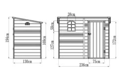 OUTTECH Gerätehaus, Anthrazit, Polypropylen, 247 X 143 X 194 Cm, Inkl. Fenster Und Lüftungsgitter -Gartenmoebel Verkaufs-Shop 24402 5.jpg