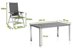 KETTLER Cubic/Basic Plus Esstischgarnitur, Silber/anthrazit, Alu/Textilene, Tisch 160x90 Cm, 4 Multipo 13 KETTLER Cubic/Basic Plus Esstischgarnitur, Silber/anthrazit, Alu/Textilene, Tisch 160x90 Cm, 4 Multipo -Gartenmoebel Verkaufs-Shop 28694 05.jpg