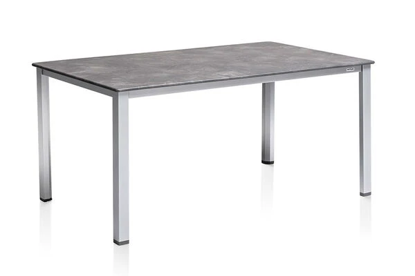 KETTLER Cubic/Basic Plus Esstischgarnitur, Silber/anthrazit, Alu/Textilene, Tisch 160x90 Cm, 4 Stapelsessel, 2 Multipo 8 KETTLER Cubic/Basic Plus Esstischgarnitur, Silber/anthrazit, Alu/Textilene, Tisch 160x90 Cm, 4 Stapelsessel, 2 Multipo – Bild 6