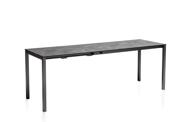 KETTLER Cubic/Basic Plus Esstischgarnitur, Anthrazit, Alu/HPL/Textilene, 140/210x70 Cm, 8 Multipos 5 KETTLER Cubic/Basic Plus Esstischgarnitur, Anthrazit, Alu/HPL/Textilene, 140/210x70 Cm, 8 Multipos – Bild 3