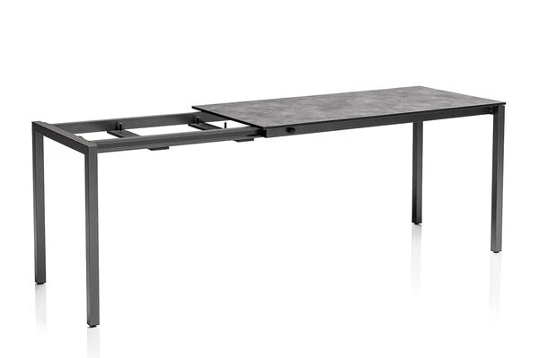 KETTLER Cubic/Basic Plus Esstischgarnitur, Anthrazit, Alu/HPL/Textilene, 140/210x70 Cm, 8 Multipos 9 KETTLER Cubic/Basic Plus Esstischgarnitur, Anthrazit, Alu/HPL/Textilene, 140/210x70 Cm, 8 Multipos – Bild 7