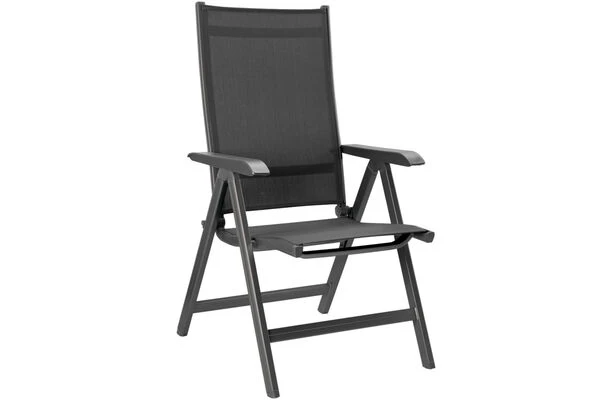 KETTLER Cubic/Basic Plus Esstischgarnitur, Anthrazit, Alu/HPL/Textilene, 140/210x70 Cm, 4 Stapel, 2 Multipos 5 KETTLER Cubic/Basic Plus Esstischgarnitur, Anthrazit, Alu/HPL/Textilene, 140/210x70 Cm, 4 Stapel, 2 Multipos – Bild 3