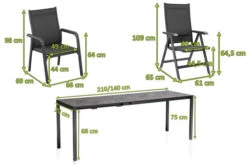 KETTLER Cubic/Basic Plus Esstischgarnitur, Anthrazit, Alu/HPL/Textilene, 140/210x70 Cm, 4 Stapel, 2 Multipos 17 KETTLER Cubic/Basic Plus Esstischgarnitur, Anthrazit, Alu/HPL/Textilene, 140/210x70 Cm, 4 Stapel, 2 Multipos -Gartenmoebel Verkaufs-Shop 28835 05.jpg