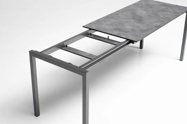 KETTLER Cubic/Basic Plus Esstischgarnitur, Anthrazit, Alu/HPL/Textilene, 140/210x70 Cm, 4 Stapel, 2 Multipos 10 KETTLER Cubic/Basic Plus Esstischgarnitur, Anthrazit, Alu/HPL/Textilene, 140/210x70 Cm, 4 Stapel, 2 Multipos – Bild 8