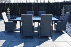 OUTFLEXX Malaga Premium Esstischgarnitur, Anthrazit/grau/flanelle, Alu/Glas/Subrella, 180/240cm, 6 Sessel, Ausziehfunktion, Verstellbare Rückenlehne -Gartenmoebel Verkaufs-Shop 28880 17.JPG