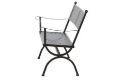 MBM Bank Romeo, Marone, Schmiedeeisen Verzinkt, Pulverbeschichtet, 2-Sitzer, 122x90x62 Cm -Gartenmoebel Verkaufs-Shop 2 10887.jpg