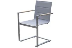 OUTFLEXX Esstischgarnitur, Edelstahl / Recyceltes FSC-Teak, Tisch 90 X 90 Cm, 4 Freischwinger Padded, Silber 11 OUTFLEXX Esstischgarnitur, Edelstahl / Recyceltes FSC-Teak, Tisch 90 X 90 Cm, 4 Freischwinger Padded, Silber -Gartenmoebel Verkaufs-Shop 2 17259.jpg