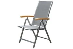 OUTFLEXX Esstischgarnitur, Edelstahl / FSC-Teak, Tisch 150x80cm, 6 Multipositionssessel, Taupe 11 OUTFLEXX Esstischgarnitur, Edelstahl / FSC-Teak, Tisch 150x80cm, 6 Multipositionssessel, Taupe -Gartenmoebel Verkaufs-Shop 2 17276.jpg