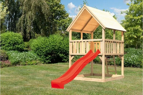 KARIBU Spielturm Luis, Fichtenholz 18 Mm, Naturbelassen 4 KARIBU Spielturm Luis, Fichtenholz 18 Mm, Naturbelassen – Bild 2