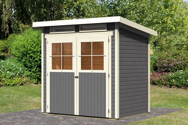 KARIBU Gartenhaus Glücksburg 2, Fichtenholz 19 Mm, Pultdach 4 KARIBU Gartenhaus Glücksburg 2, Fichtenholz 19 Mm, Pultdach – Bild 2