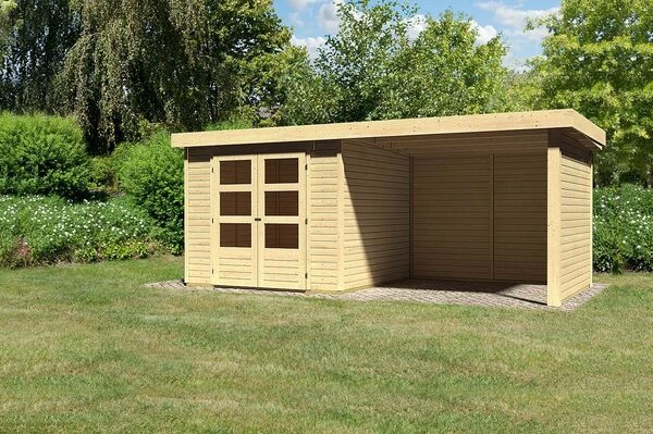 KARIBU Gartenhaus Askola 3,5, Fichtenholz 19 Mm, Flachdach 4 KARIBU Gartenhaus Askola 3,5, Fichtenholz 19 Mm, Flachdach – Bild 2