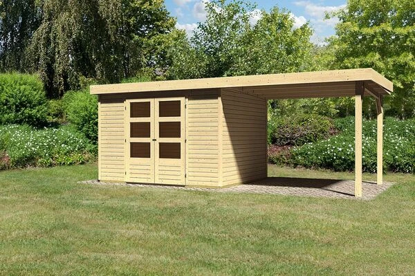 KARIBU Gartenhaus Askola 5, Fichtenholz 19 Mm, Flachdach 4 KARIBU Gartenhaus Askola 5, Fichtenholz 19 Mm, Flachdach – Bild 2