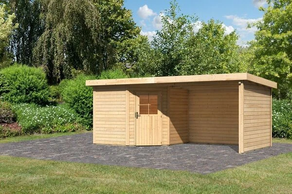 KARIBU Gartenhaus Neuruppin 2, Fichtenholz 28 Mm, Flachdach 4 KARIBU Gartenhaus Neuruppin 2, Fichtenholz 28 Mm, Flachdach – Bild 2
