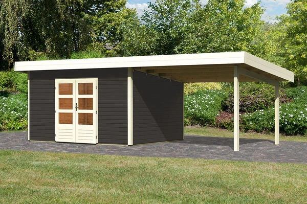 KARIBU Gartenhaus Northeim 4, Fichtenholz 38 Mm, Pultdach 4 KARIBU Gartenhaus Northeim 4, Fichtenholz 38 Mm, Pultdach – Bild 2