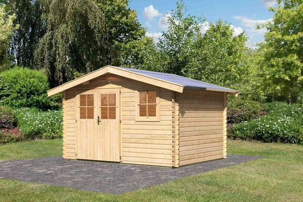 KARIBU Gartenhaus Felsenau, Fichtenholz 40 Mm, Naturbelassen 3 KARIBU Gartenhaus Felsenau, Fichtenholz 40 Mm, Naturbelassen – Bild 2