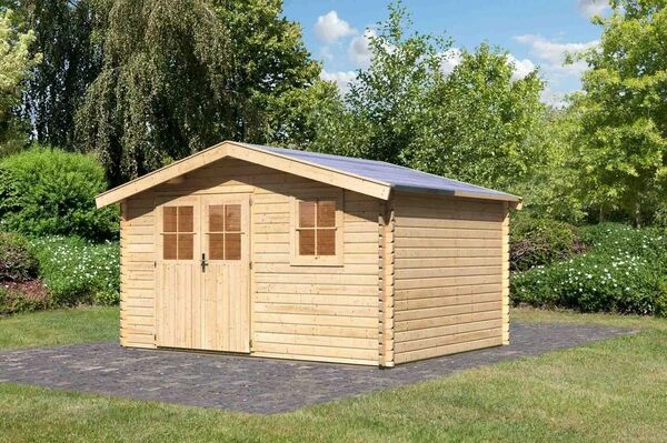 KARIBU Gartenhaus Felsenau, Fichtenholz 40 Mm, Naturbelassen 4 KARIBU Gartenhaus Felsenau, Fichtenholz 40 Mm, Naturbelassen – Bild 2