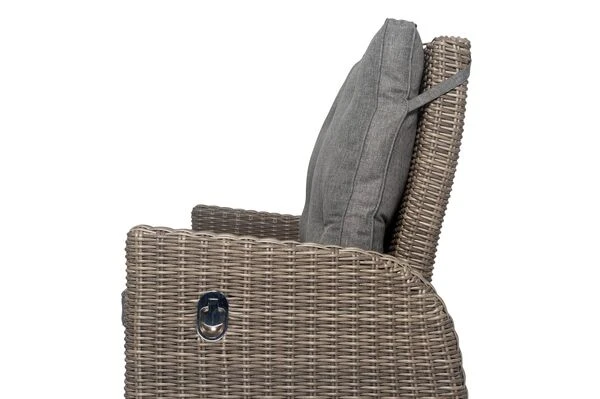 OUTFLEXX Dining 2-Sitzer Sofa, Grau, Polyrattan, 148 X 83 X 110 Cm, Stufenlos Verstellbar 4 OUTFLEXX Dining 2-Sitzer Sofa, Grau, Polyrattan, 148 X 83 X 110 Cm, Stufenlos Verstellbar – Bild 2