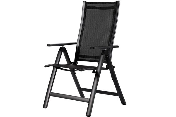 OUTFLEXX Premium Esstischgarnitur, OUTFLEXX® Anthrazit Matt, Alu/Textilene, Tisch 180/240x100cm, 8 Multipositionssessel 4 OUTFLEXX Premium Esstischgarnitur, OUTFLEXX® Anthrazit Matt, Alu/Textilene, Tisch 180/240x100cm, 8 Multipositionssessel – Bild 2