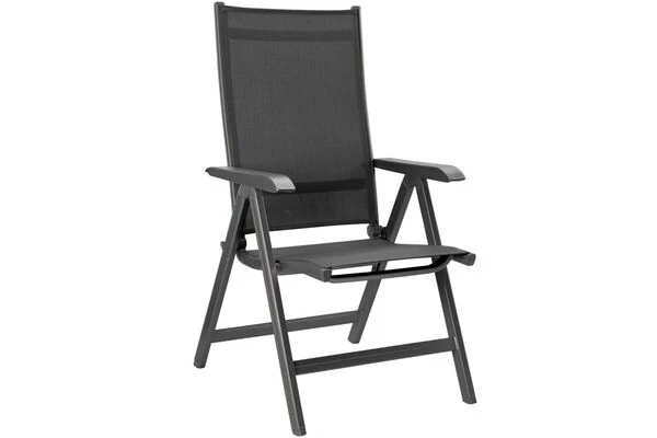 KETTLER BasicPlus Sitzgruppe, Anthrazit, Alu/Textilene, Tisch 180/240x100cm, 4 Stapel-, 2 Multipositionssessel 4 KETTLER BasicPlus Sitzgruppe, Anthrazit, Alu/Textilene, Tisch 180/240x100cm, 4 Stapel-, 2 Multipositionssessel – Bild 2