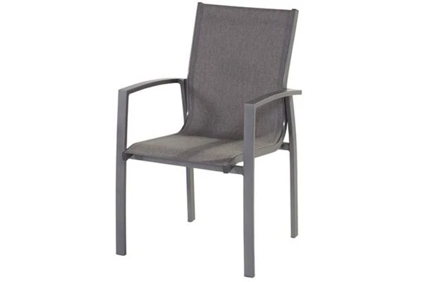 HARTMAN Canterbury Esstischgarnitur, Xerix, Alu/Textilene, Tisch 180/240x100cm, 6 Stapelsessel 4 HARTMAN Canterbury Esstischgarnitur, Xerix, Alu/Textilene, Tisch 180/240x100cm, 6 Stapelsessel – Bild 2