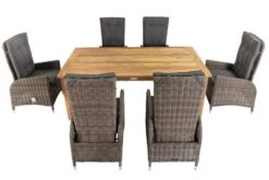 OUTFLEXX Esstischgarnitur, Polyrattan/Teakholz, Tisch 200 X 100 Cm, 6 Hochlehner- Diningsessel, Inkl. Polster 21 OUTFLEXX Esstischgarnitur, Polyrattan/Teakholz, Tisch 200 X 100 Cm, 6 Hochlehner- Diningsessel, Inkl. Polster -Gartenmoebel Verkaufs-Shop 2 19371.jpg