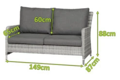 SIENA GARDEN Soria 2-Sitzer Loungesofa, Ice Grey, Alu / Gardino®-Geflecht, 149x87x88 Cm 15 SIENA GARDEN Soria 2-Sitzer Loungesofa, Ice Grey, Alu / Gardino®-Geflecht, 149x87x88 Cm -Gartenmoebel Verkaufs-Shop 2 20185.jpg