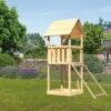 KARIBU Lotti Spielturm, Naturbelassen, Nordische Fichte, 107x107x291cm, Mit Netzrampe 1 KARIBU Lotti Spielturm, Naturbelassen, Nordische Fichte, 107x107x291cm, Mit Netzrampe -Gartenmoebel Verkaufs-Shop 30401 1 01.jpg