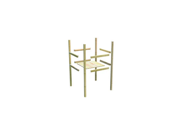 KARIBU Anna Spielturm, Naturbelassen, Nordische Fichte, 107x107x270cm, Mit Rutsche Blau 6 KARIBU Anna Spielturm, Naturbelassen, Nordische Fichte, 107x107x270cm, Mit Rutsche Blau – Bild 4