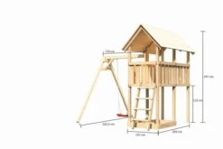 KARIBU Danny Turm, Naturbelassen, Fichte, 347x264x291cm, Mit Doppelschaukel 11 KARIBU Danny Turm, Naturbelassen, Fichte, 347x264x291cm, Mit Doppelschaukel -Gartenmoebel Verkaufs-Shop 30410 1 05.jpg