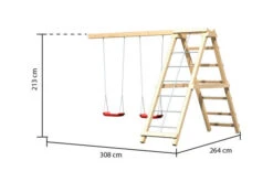 KARIBU Danny Turm, Naturbelassen, Fichte, 415x264x291cm, Mit Gerüst Und Doppelschaukel 10 KARIBU Danny Turm, Naturbelassen, Fichte, 415x264x291cm, Mit Gerüst Und Doppelschaukel -Gartenmoebel Verkaufs-Shop 30410 3 04.jpg