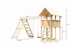 KARIBU Danny Turm, Naturbelassen, Fichte, 415x264x291cm, Mit Gerüst Und Doppelschaukel 11 KARIBU Danny Turm, Naturbelassen, Fichte, 415x264x291cm, Mit Gerüst Und Doppelschaukel -Gartenmoebel Verkaufs-Shop 30410 3 05.jpg