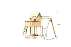 KARIBU Frieda Stelzenhaus, Naturbelassen, Nordische Fichte, 347x264x291cm, Mit Doppelschaukel 11 KARIBU Frieda Stelzenhaus, Naturbelassen, Nordische Fichte, 347x264x291cm, Mit Doppelschaukel -Gartenmoebel Verkaufs-Shop 30413 2 05.jpg