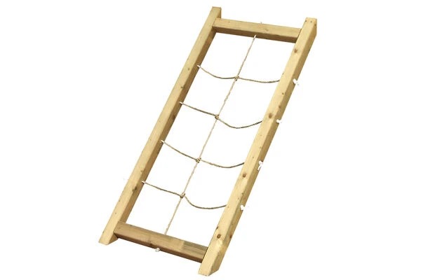 KARIBU Benjamin Stelzenhaus, Naturbelassen, Nordische Fichte, 198x244x309cm, Mit Rutsche Blau Und Netzrampe 4 KARIBU Benjamin Stelzenhaus, Naturbelassen, Nordische Fichte, 198x244x309cm, Mit Rutsche Blau Und Netzrampe – Bild 3