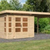 KARIBU Gartenhaus Kastorf 6, Naturbelassen, Fichtenholz 28mm, 612 X 274 X 222 Cm, Flachdach, Anbau 3,2m 1 KARIBU Gartenhaus Kastorf 6, Naturbelassen, Fichtenholz 28mm, 612 X 274 X 222 Cm, Flachdach, Anbau 3,2m -Gartenmoebel Verkaufs-Shop 30467 1 01.jpg