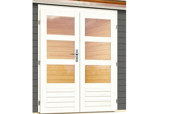 KARIBU Gartenhaus Kastorf 7, Terragrau, Fichtenholz 28mm, 702 X 244 X 222 Cm, Flachdach, Anbau 3,2m 4 KARIBU Gartenhaus Kastorf 7, Terragrau, Fichtenholz 28mm, 702 X 244 X 222 Cm, Flachdach, Anbau 3,2m – Bild 2