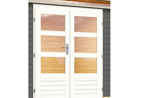 KARIBU Gartenhaus Kastorf 7, Terragrau, Fichtenholz 28mm, 702 X 244 X 222 Cm, Flachdach, Anbau 3,2m Mit Rück- Und Seitenwand 4 KARIBU Gartenhaus Kastorf 7, Terragrau, Fichtenholz 28mm, 702 X 244 X 222 Cm, Flachdach, Anbau 3,2m Mit Rück- Und Seitenwand – Bild 2