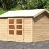 KARIBU Gartenhaus Theres 7, Naturbelassen, Fichtenholz 28mm, 337 X 304 X 250 Cm, Satteldach, Massivholzdach 1 KARIBU Gartenhaus Theres 7, Naturbelassen, Fichtenholz 28mm, 337 X 304 X 250 Cm, Satteldach, Massivholzdach -Gartenmoebel Verkaufs-Shop 30470 3 01.jpg
