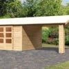 KARIBU Gartenhaus Theres 7, Naturbelassen, Fichtenholz 28mm, 648 X 304 X 250 Cm, Satteldach, Inkl. Dachausbauelement 1 KARIBU Gartenhaus Theres 7, Naturbelassen, Fichtenholz 28mm, 648 X 304 X 250 Cm, Satteldach, Inkl. Dachausbauelement -Gartenmoebel Verkaufs-Shop 30471 3 01.jpg