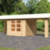 KARIBU Gartenhaus Theres 3, Naturbelassen, Fichtenholz 28mm, 767 X 240 X 242 Cm, Satteldach, 2 Dachausbauelemente 2 KARIBU Gartenhaus Theres 3, Naturbelassen, Fichtenholz 28mm, 767 X 240 X 242 Cm, Satteldach, 2 Dachausbauelemente -Gartenmoebel Verkaufs-Shop 30472 1 01.jpg